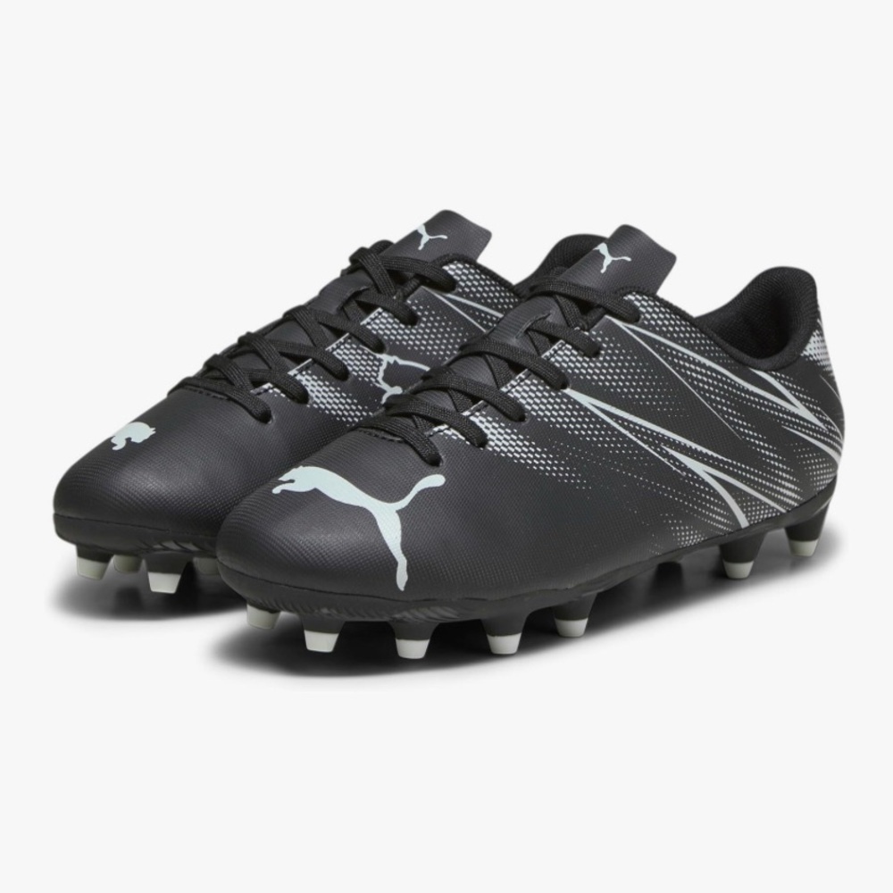 ⭐️BRAND NEW Puma Black-Silver Boys Cleats+ Shin Guards!